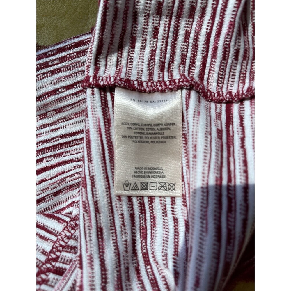 Anthropologie Vanessa Virginia Burgundy Stripes Top S - Picture 8 of 8